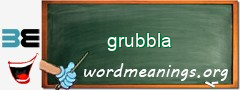 WordMeaning blackboard for grubbla